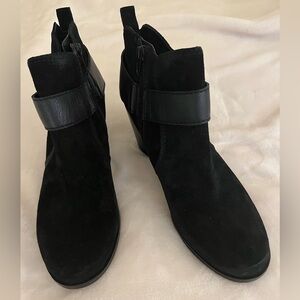 Nine West Black Suede Ankle Booties  Size 8M